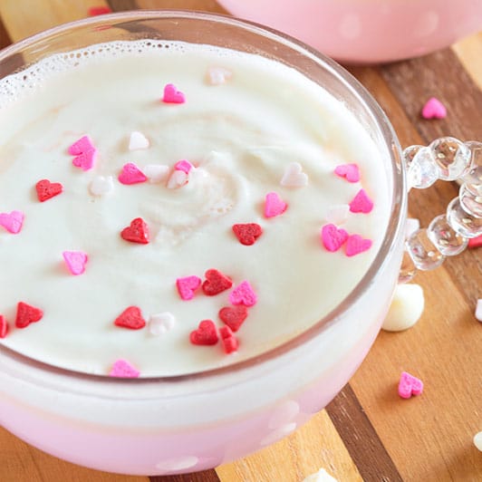 Pink Hot Chocolate With Mason Jar Whipped Cream