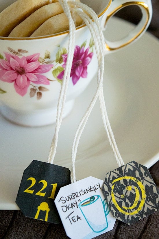 Tea Bag Cookies with Printable "Sherlock" Tea Tags and Bonus Recipe ...