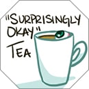 Charming shortbread tea bag cookies, dipped in chocolate, with printable "Sherlock" tea tags from BakingMischief.com.