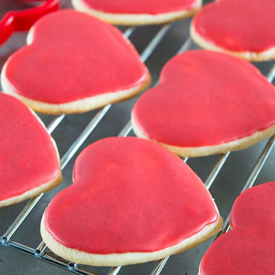 Copycat Heart Cookies with Cinnamon Icing