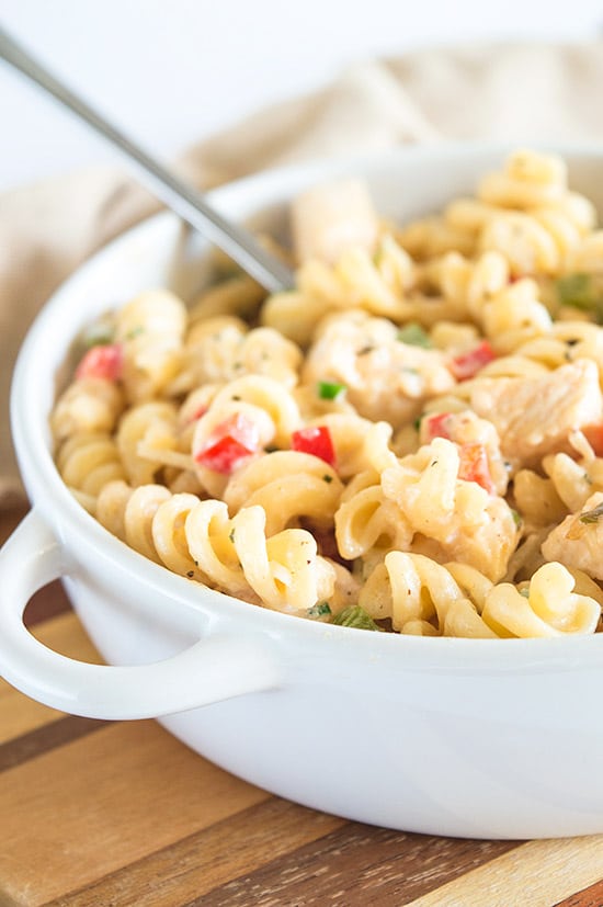 Easy Creamy Chicken Pasta with Bell Peppers