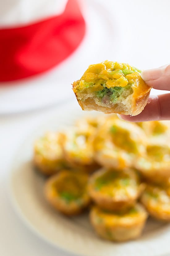 Green Eggs and Ham Mini Quiche