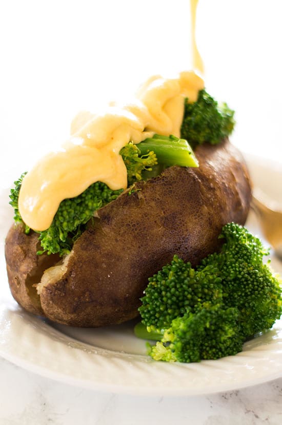 BEST BAKED POTATOES WITH BROCCOLI & CHEESE SAUCE - Butter with a Side of  Bread