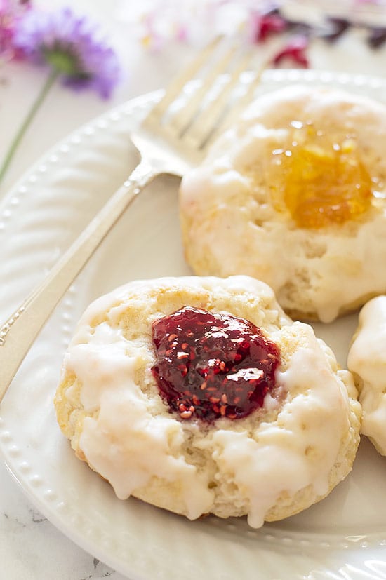 Glazed Jam Scones