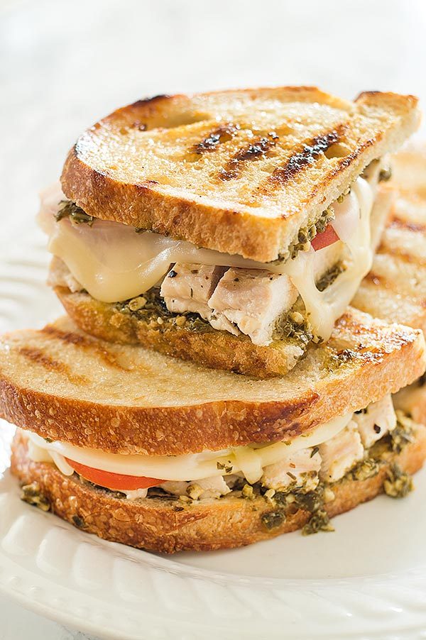 Pesto Chicken Sandwich On Sourdough