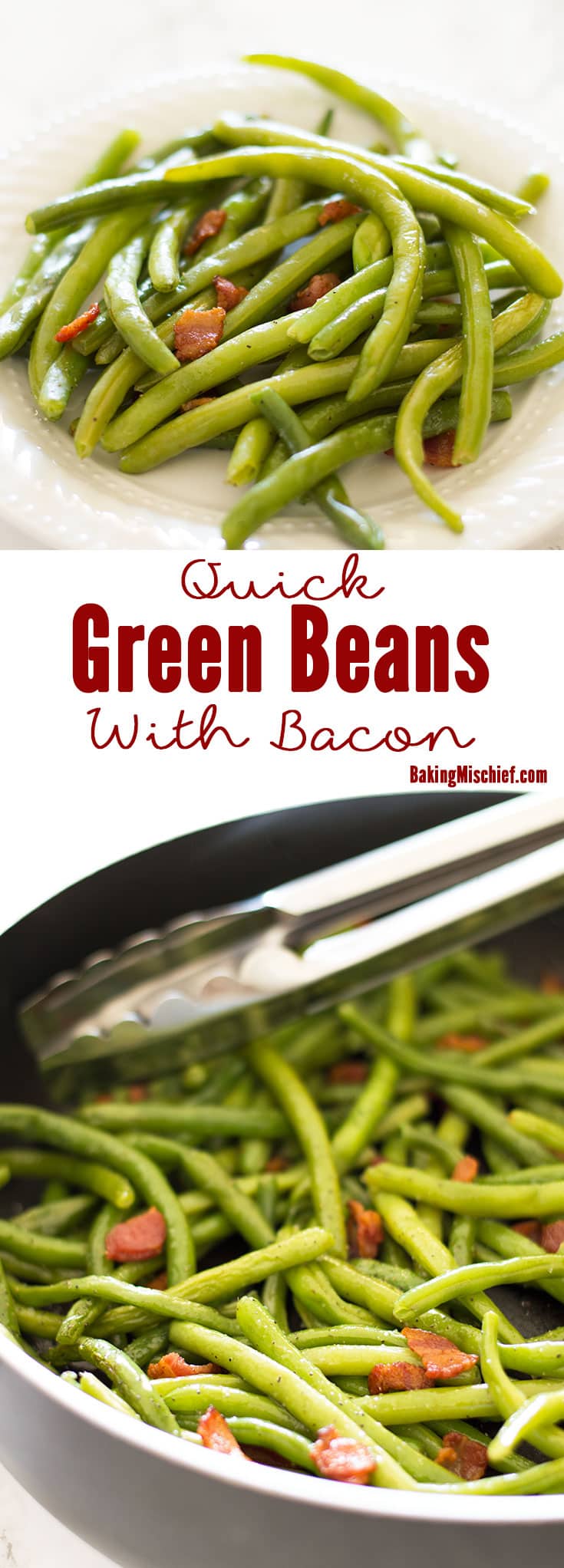 Quick Green Beans With Bacon Side Dish