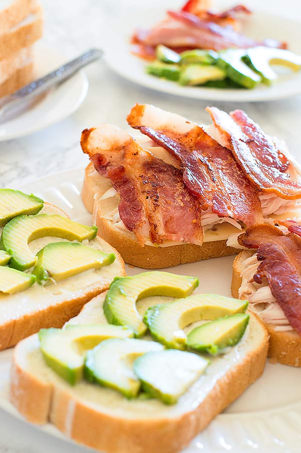 Spicy Chicken Bacon Avocado Grilled Cheese Sandwich