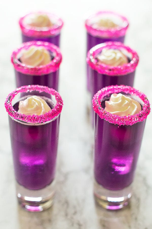 Candy Sweet Jello Shots With Triple Sec Whipped Cream