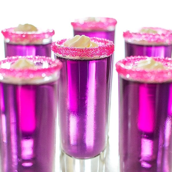 Candy Sweet Jello Shots With Triple Sec Whipped Cream