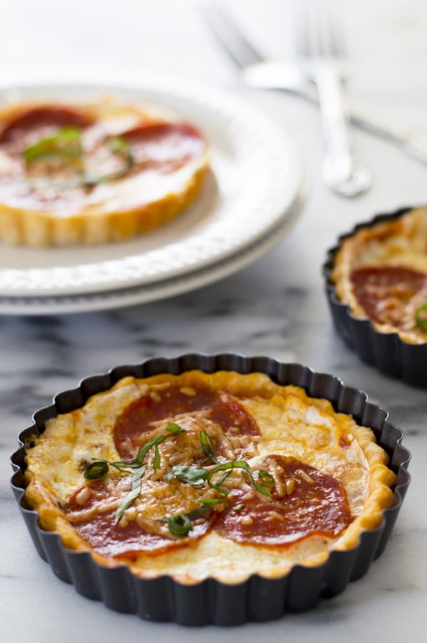 Pie Crust Pizza Tarts - Baking Mischief