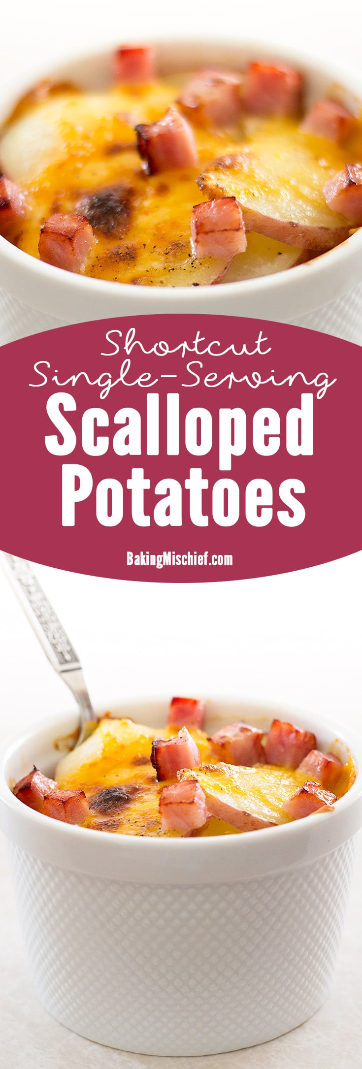 Shortcut Scalloped Potatoes for One - Baking Mischief