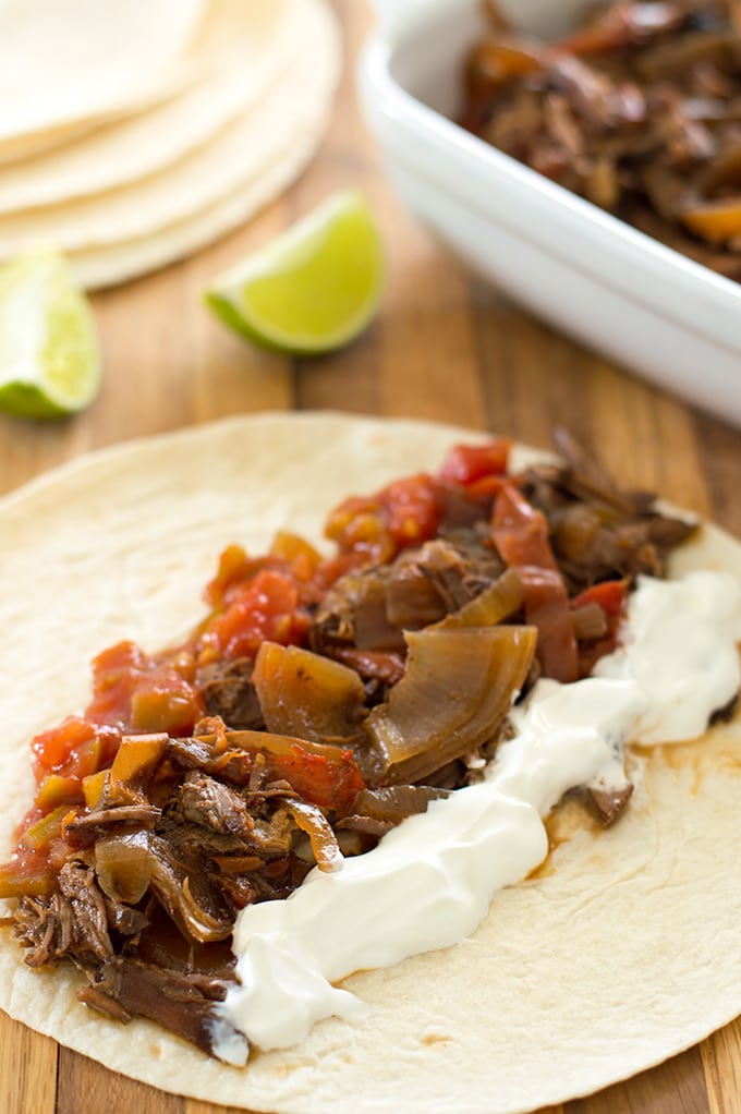 Easy Slow Cooker Beef Fajitas For Two Baking Mischief