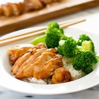 This easy teriyaki chicken with homemade teriyaki sauce has to be one of the simplest, most delicious dinners ever. Recipe includes nutritional information. From BakingMischief.com - 15