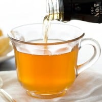 When you're sick, try a Chai Hot Toddy to ease some of your cold symptoms. The lemon and honey should help soothe your throat and loosen congestion, and if all else fails, it's hot, tastes good, and has alcohol. ;) From BakingMischief.com