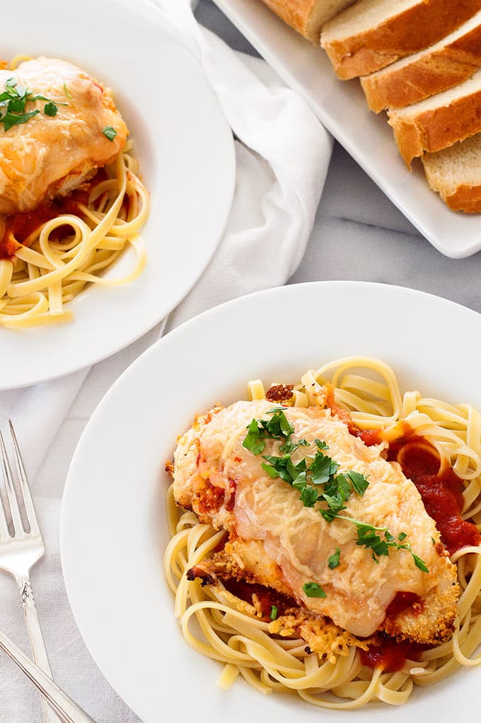 Easy Baked Chicken Parmesan for Two - Baking Mischief