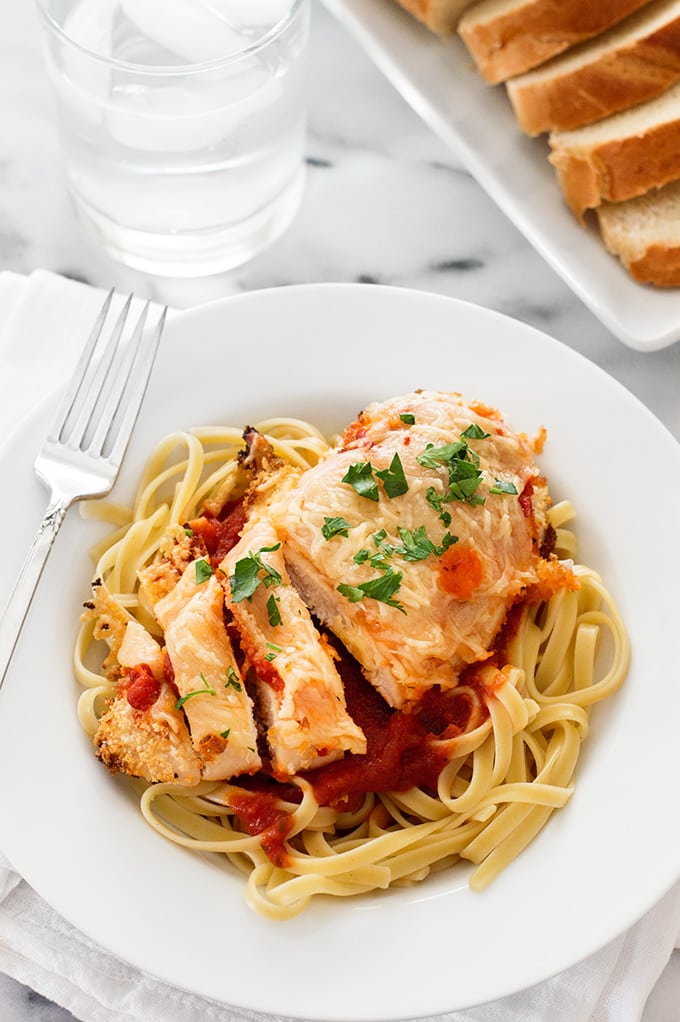 Easy Baked Chicken Parmesan for Two - Baking Mischief