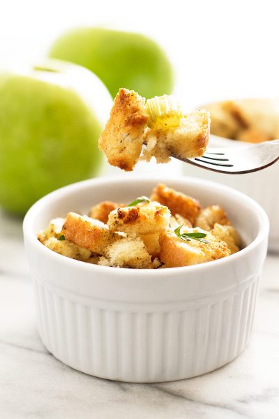 Easy Apple Stuffing for Two