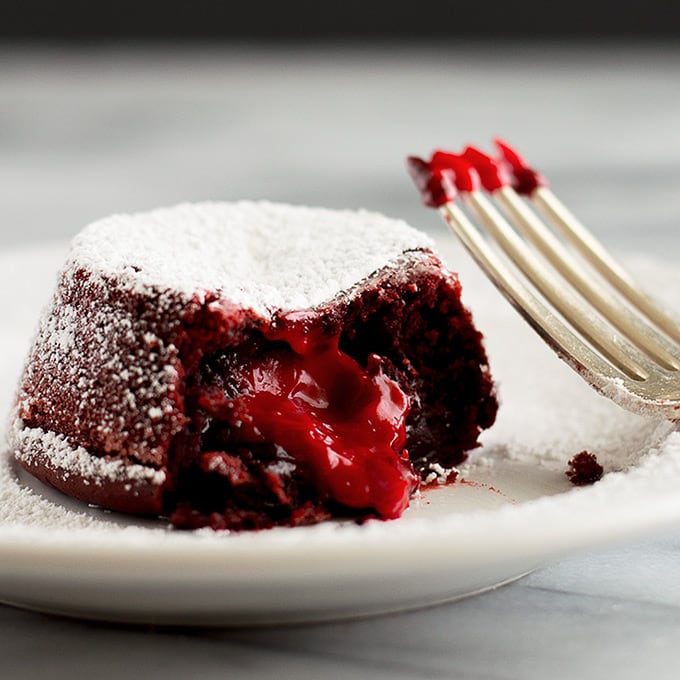 Red Velvet Lava Cakes for Two - Baking Mischief