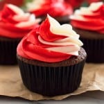 A recipe for four perfect and adorable small-batch chocolate cupcakes with peppermint buttercream from my new cookbook, Baking for Two. Recipe includes nutritional information. From BakingMischief.com