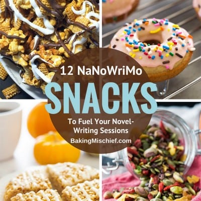 These 12 NaNoWriMo snacks will help keep you fueled and energized all the way to 50k. From BakingMischief.com