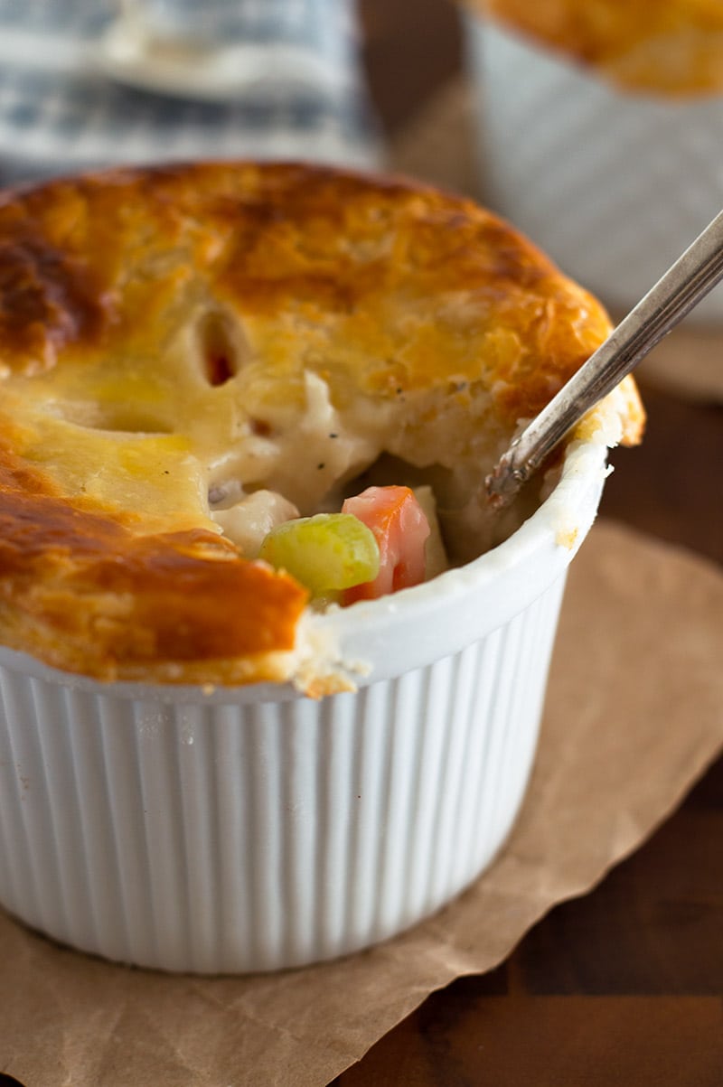 Easy Individual Chicken Pot Pies for Two - Baking Mischief