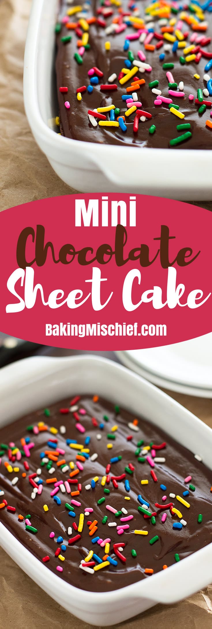 Easy Mini Chocolate Sheet Cake Baking Mischief
