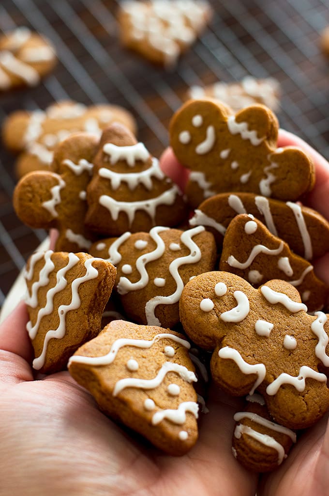 Small-batch Gingerbread Cookies With Faux Royal Icing - Baking Mischief