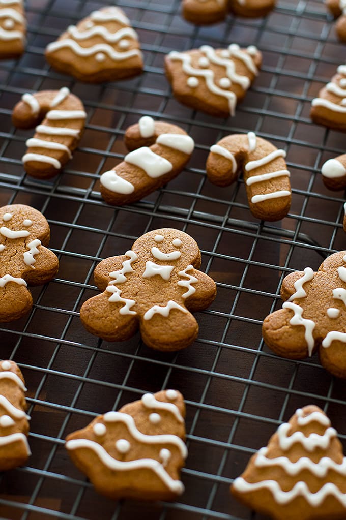 Small Batch Gingerbread Cookies With Faux Royal Icing Baking