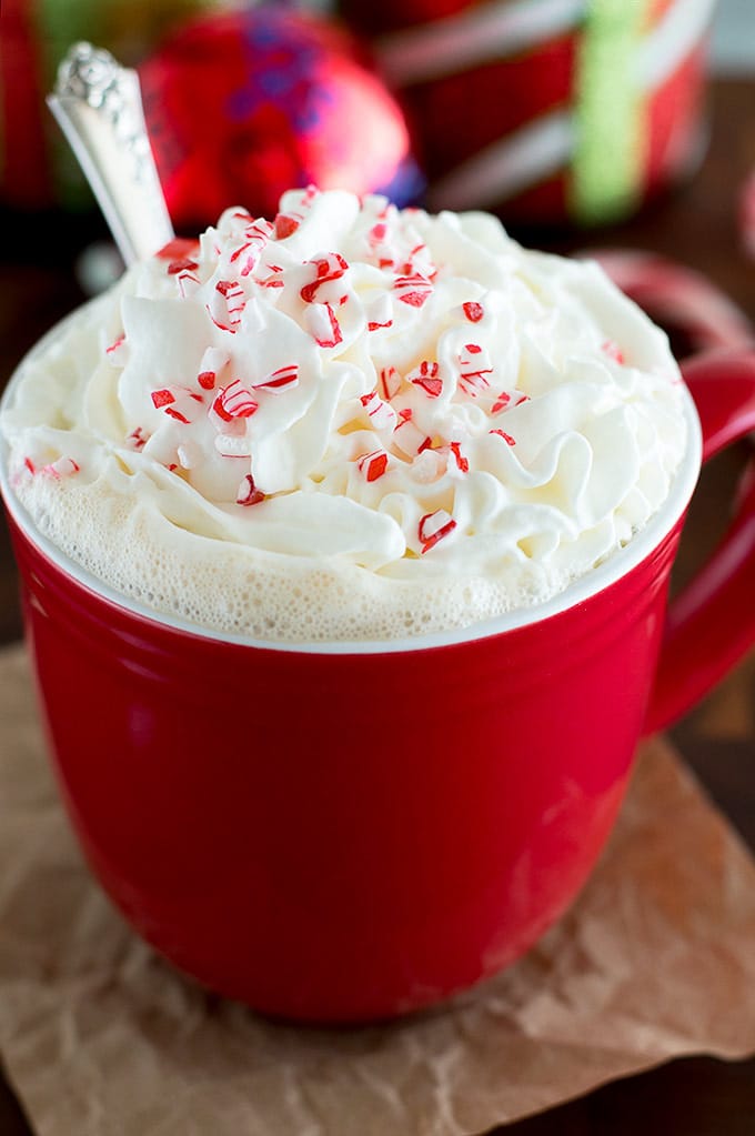 Candy Cane White Chocolate Peppermint Mocha - Baking Mischief