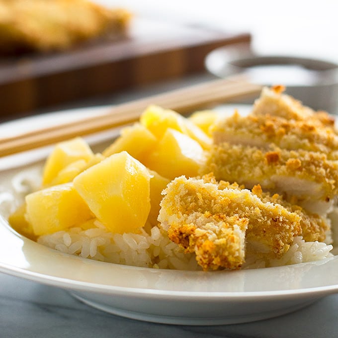 Easy Baked Chicken Katsu with Pineapple Katsu Sauce Baking Mischief