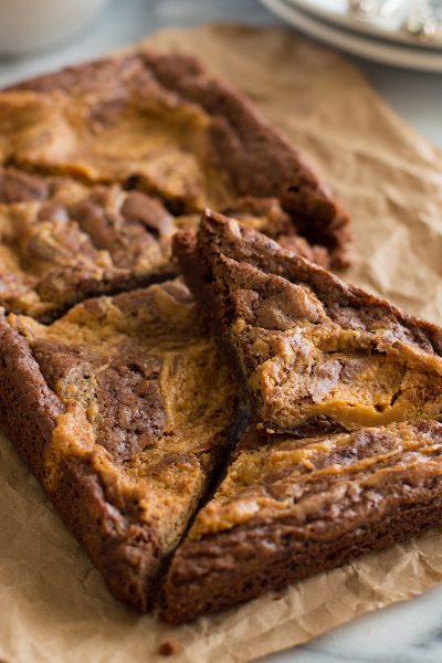 Peanut Butter Swirl Brownies for Two