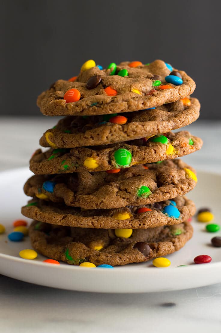 Small Batch M&M Cookies - My Happy Bakes