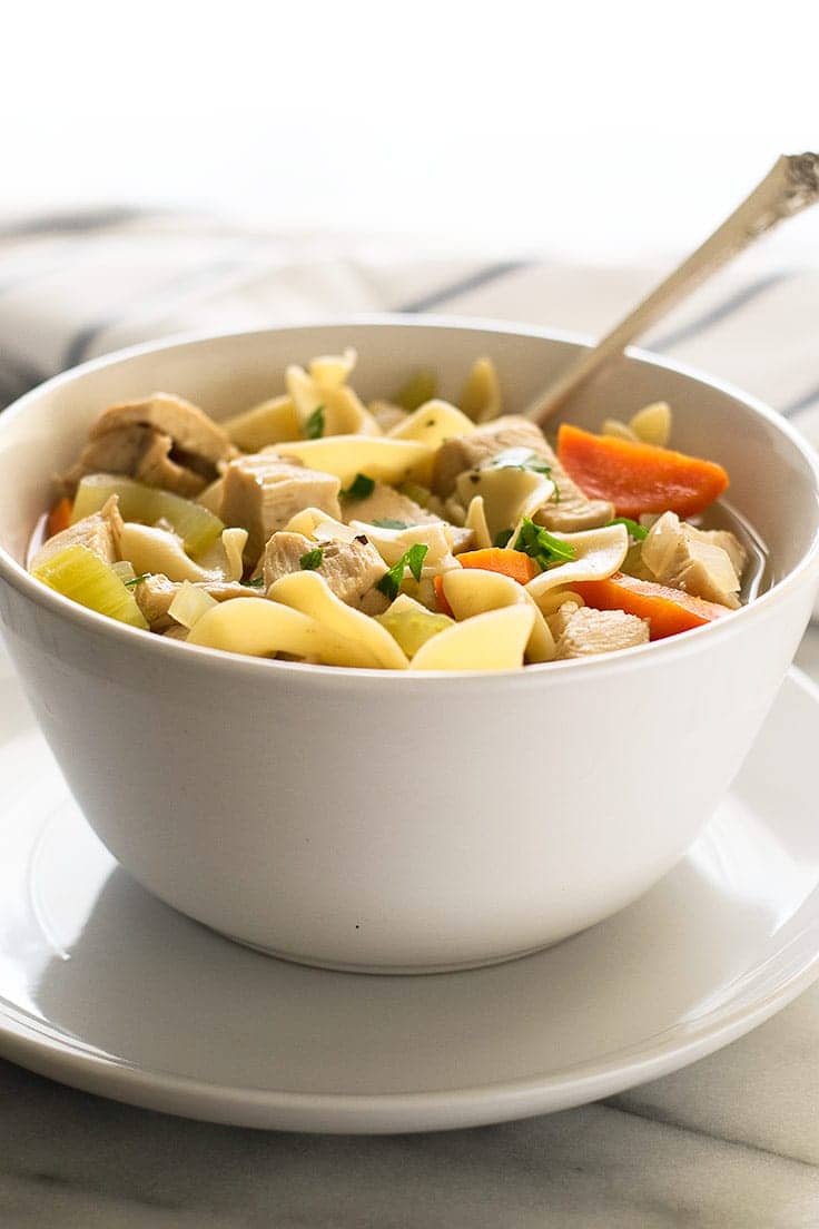 One Pot Vegan Chicken Noodle Soup - From My Bowl