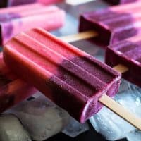 Strawberry and Blueberry Yogurt Smoothie Popsicles