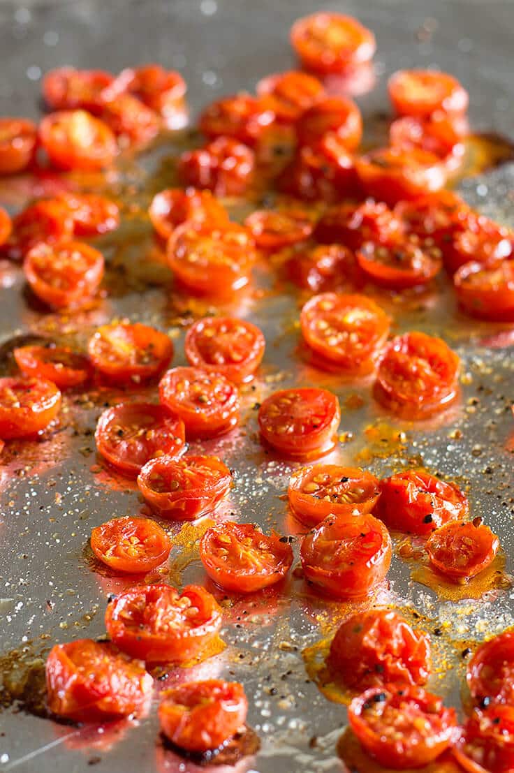 Easy Pesto Chicken Pasta for Two With Oven Roasted Tomatoes - Baking  Mischief