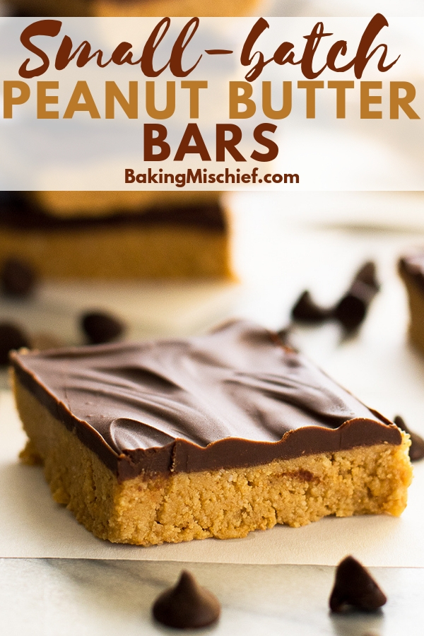 Small-batch Peanut Butter Bars - Baking Mischief