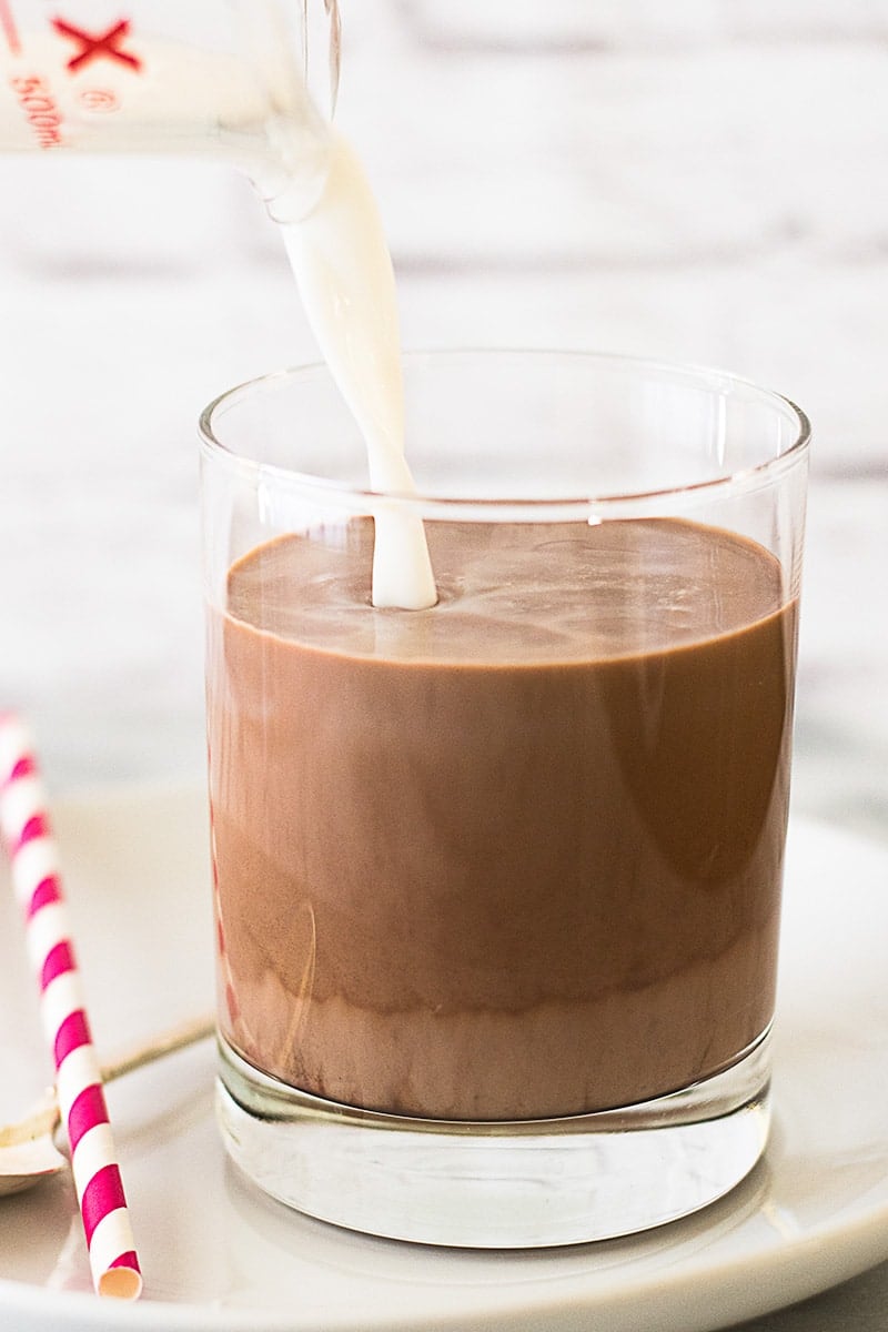 Chocolate Milk for One - Baking Mischief