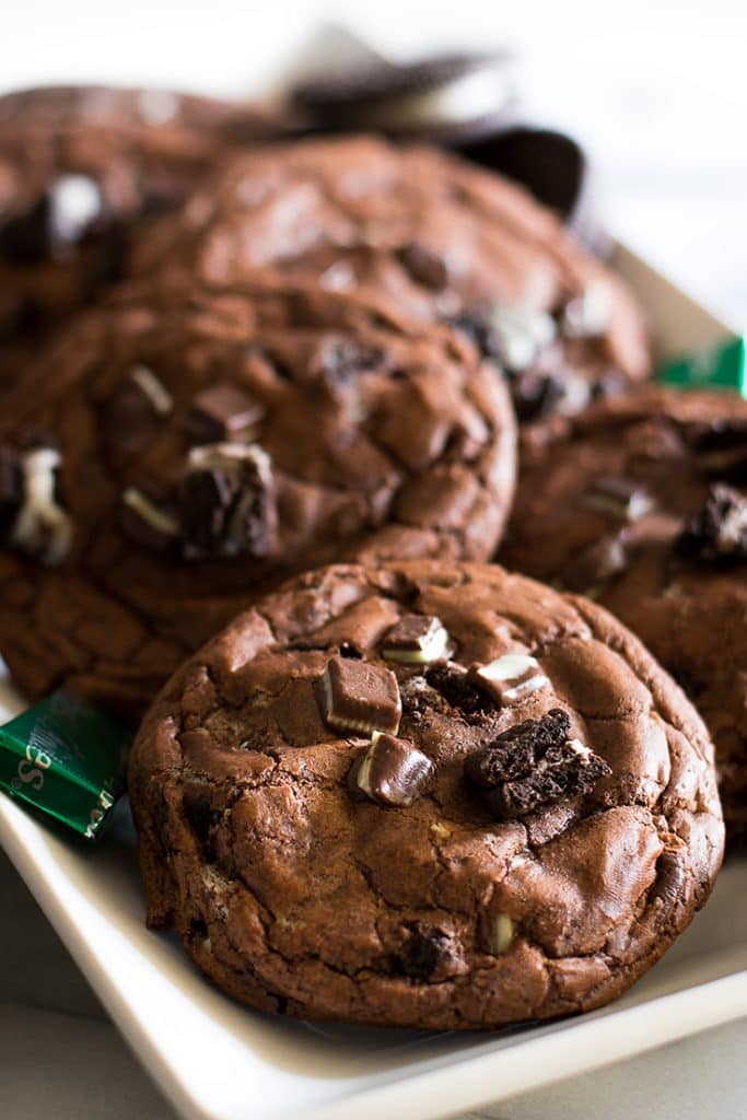 Smallbatch Chocolate Cookies With Oreos and Andes Baking Mischief