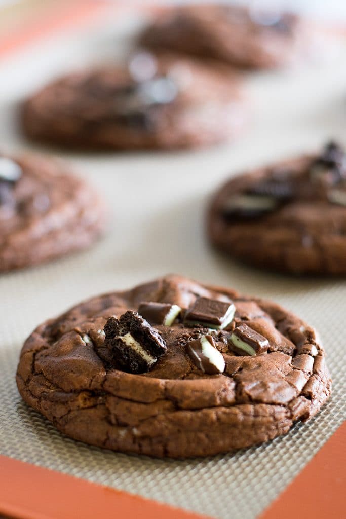 Small-batch Chocolate Cookies With Oreos and Andes - Baking Mischief