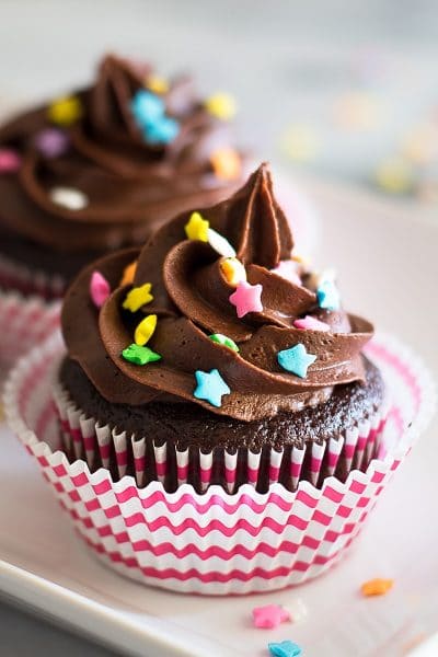 Small-batch Chocolate Cupcakes with Chocolate Buttercream