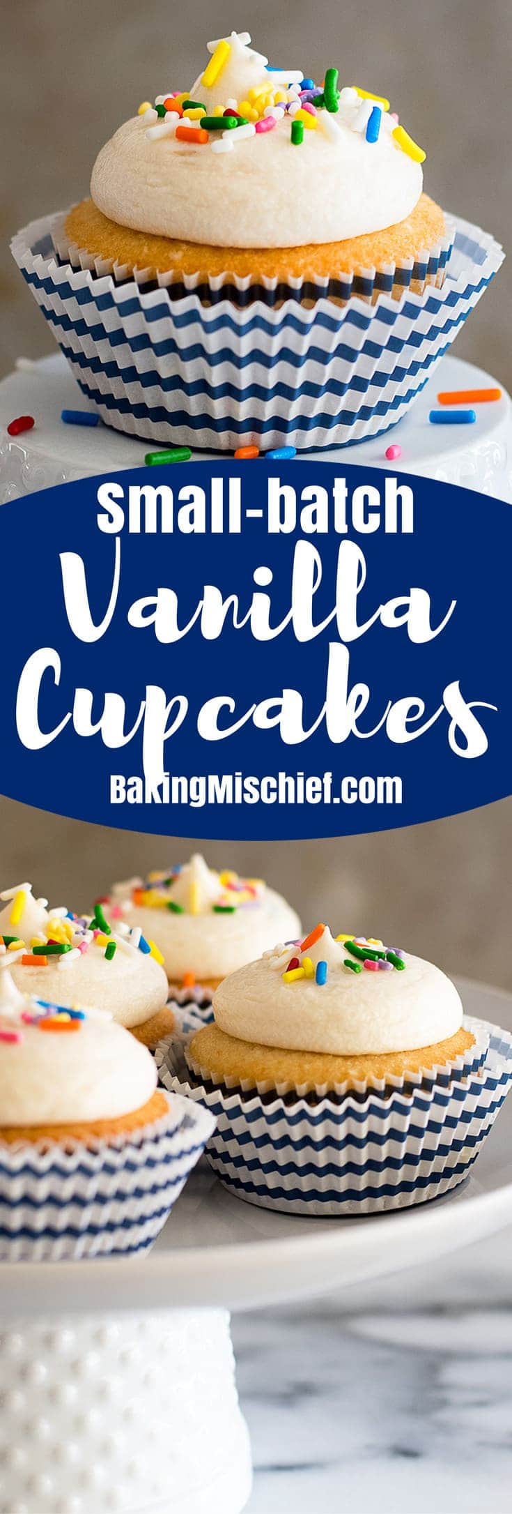 Small-batch Vanilla Cupcakes - Baking Mischief