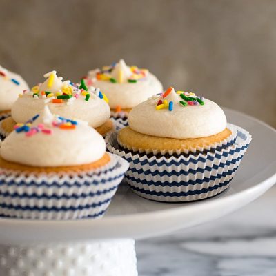 Small-batch Vanilla Cupcakes - Baking Mischief