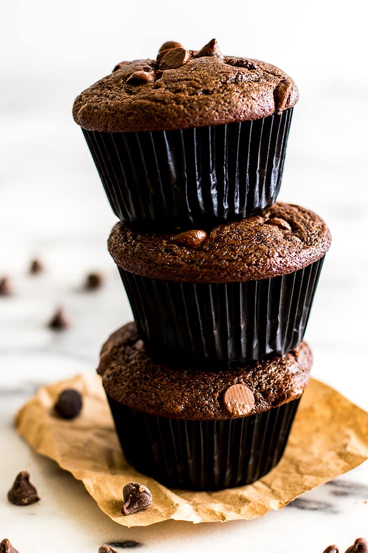 Small Batch Chocolate Muffins (Makes 6 Big Muffins) - Sweetest Menu