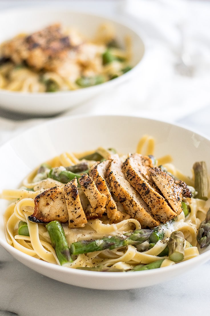Creamy Chicken And Asparagus Pasta Dinner For Two Baking Mischief