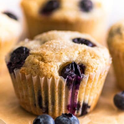 These Small-batch Blueberry Muffins are fabulous little muffins. They are soft and moist, with lots of blueberries and just a hint of lemon in the batter.