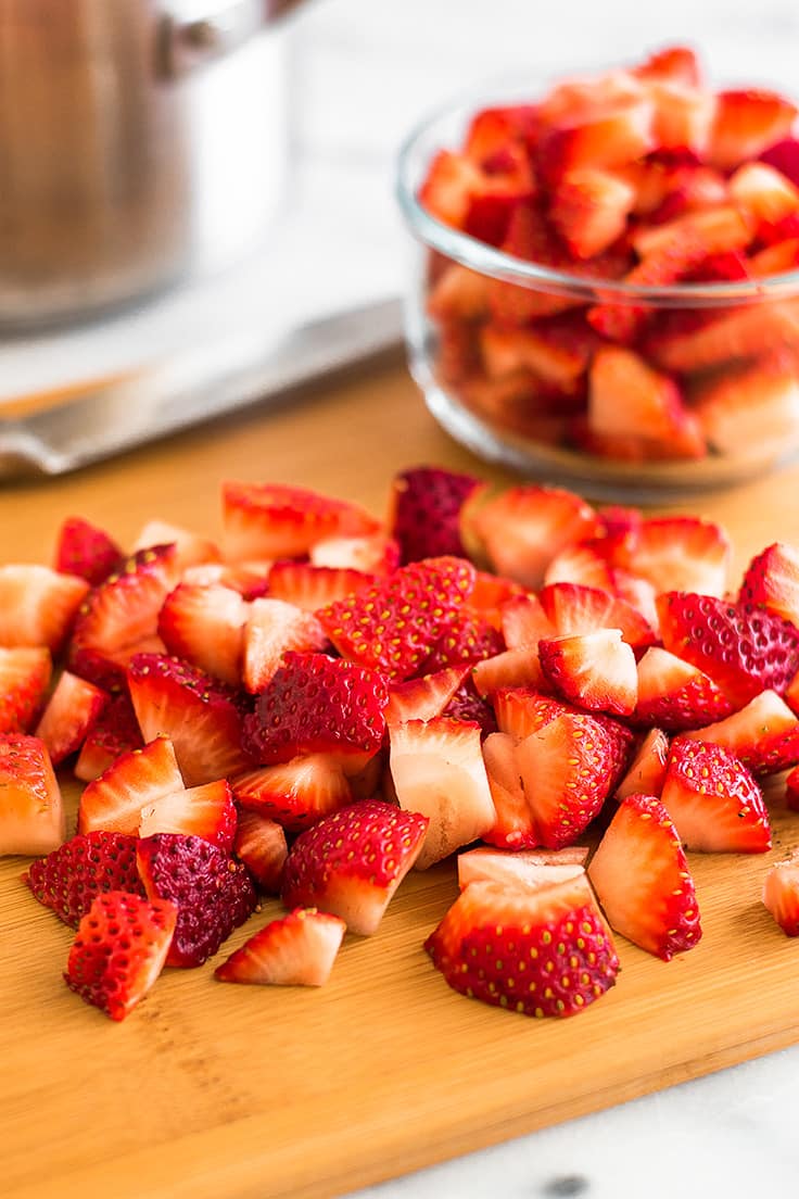 Quick and Easy Strawberry Sauce for Pancakes and Waffles - Baking Mischief