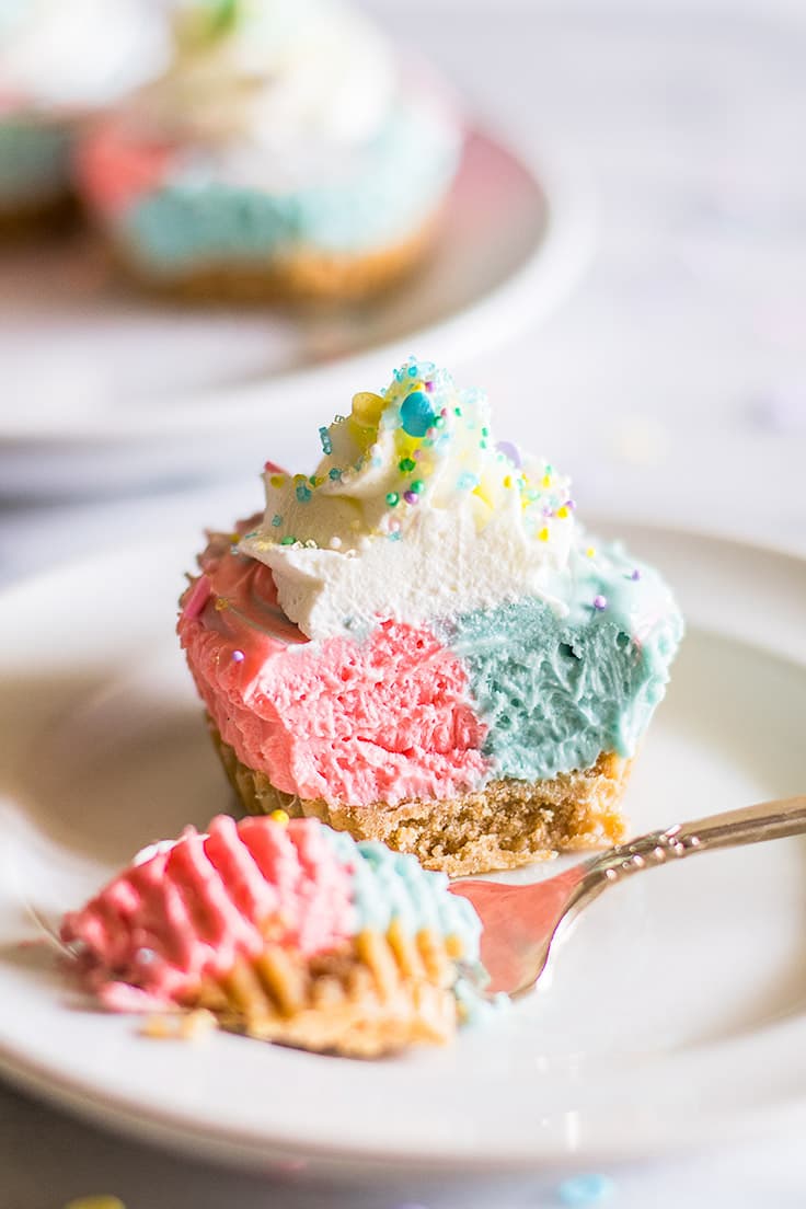 Small Batch No Bake Unicorn Cheesecakes Baking Mischief