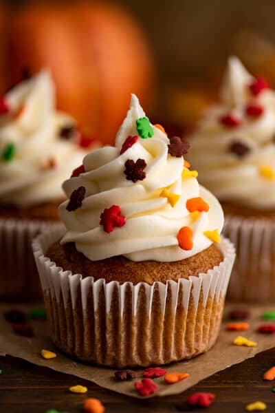 Small-batch Pumpkin Cupcakes With Cream Cheese Frosting
