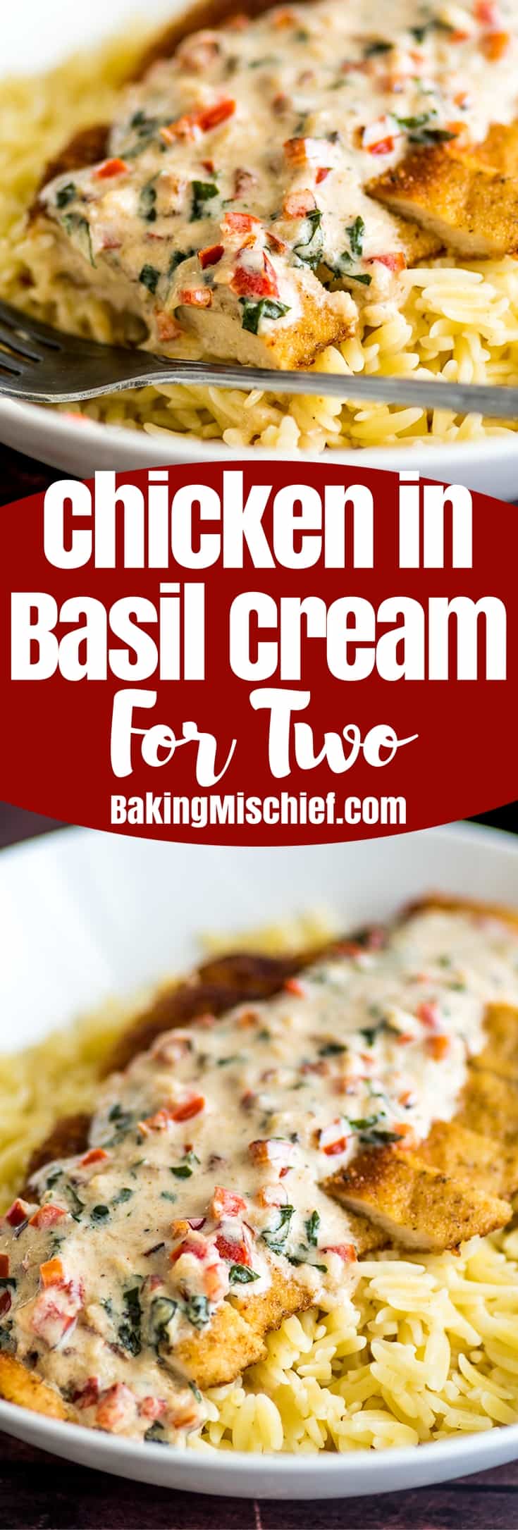 Easy Chicken in Cream Sauce for Two - Baking Mischief