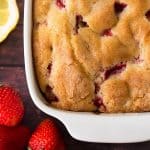 This mini strawberry Breakfast Cake is one of my favorite breakfasts for two. It's simple, easy to throw together, and absolutely delicious!